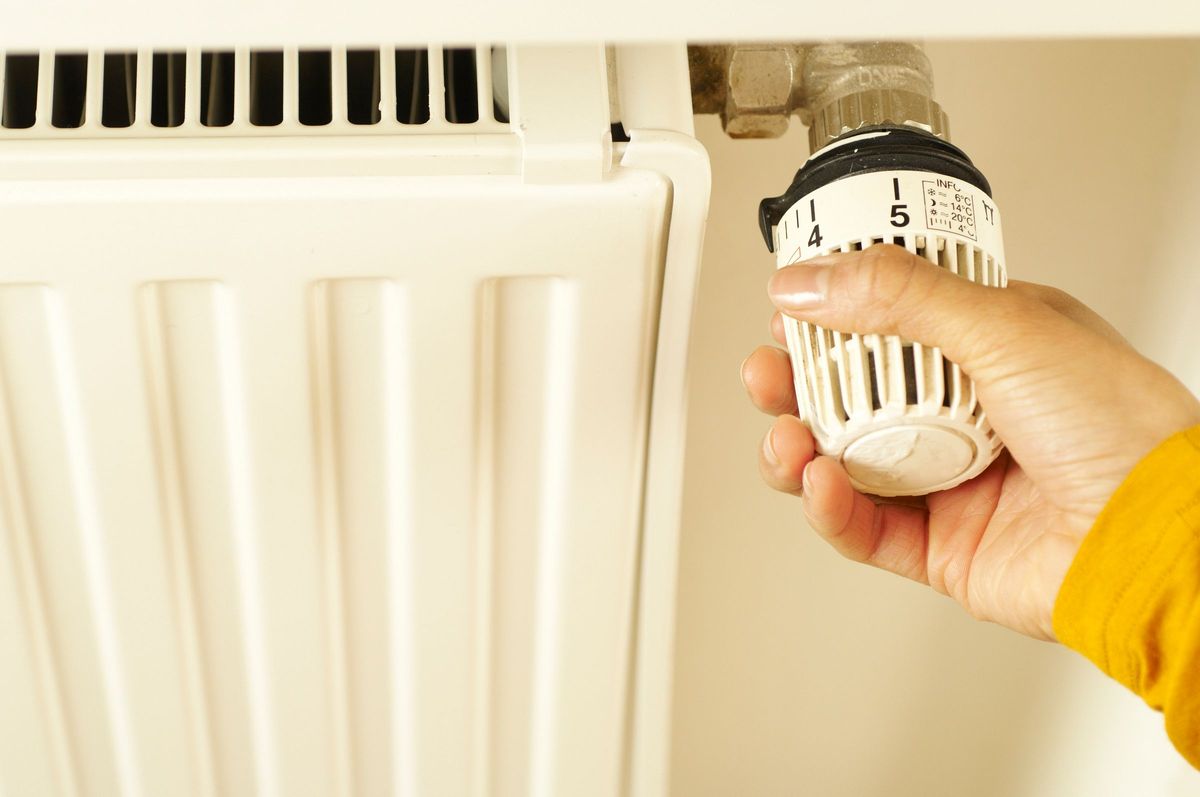 Thermostat an der Heizung